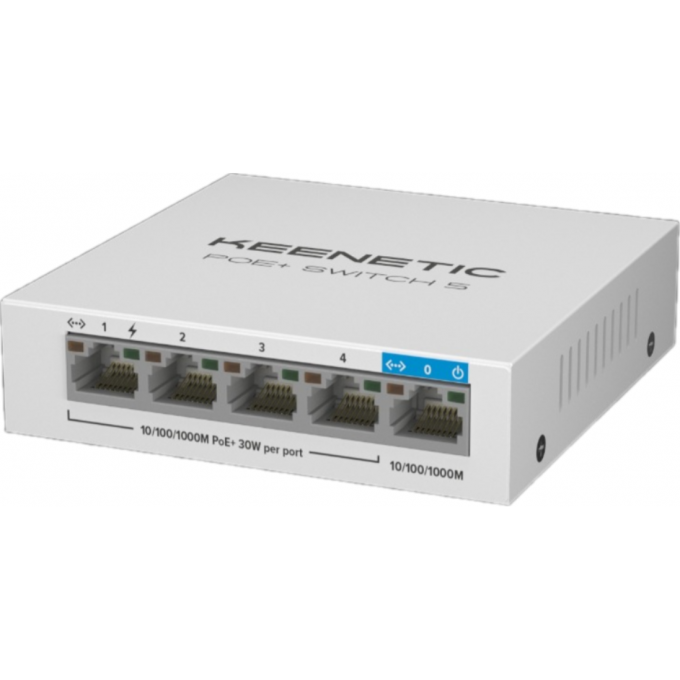 5-портовый гигабитный коммутатор KEENETIC POE с 4 портами и бюджетом мощности 60 Вт 802.3af/at металлический корпус для настольного или настенного размещения, поддержка QoS DSCP/802.1p 1000733814 5-портовый гигабитный коммутатор KEENETIC POE с 4 портами и бюджетом мощности 60 Вт 802.3af/at металлический корпус для настольного или настенного размещения, поддержка QoS DSCP/802.1p 1000733814